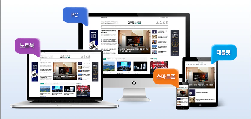 PC, 스마트폰, 태블릿 구동 예시