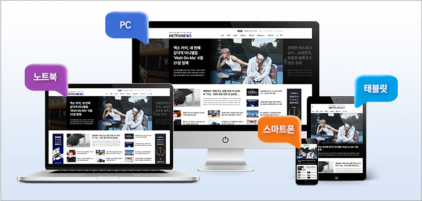PC, 스마트폰, 태블릿 구동 예시