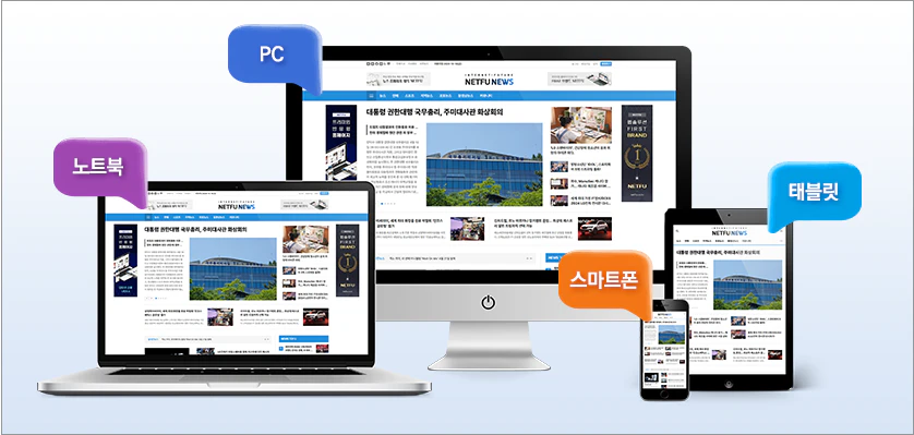 PC, 스마트폰, 태블릿 구동 예시